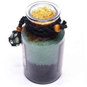 Potion de sortilège de bain de sorcière ancienne et amulette en cristal d'aventurine – Prospérité - Bien-Être Spirituel