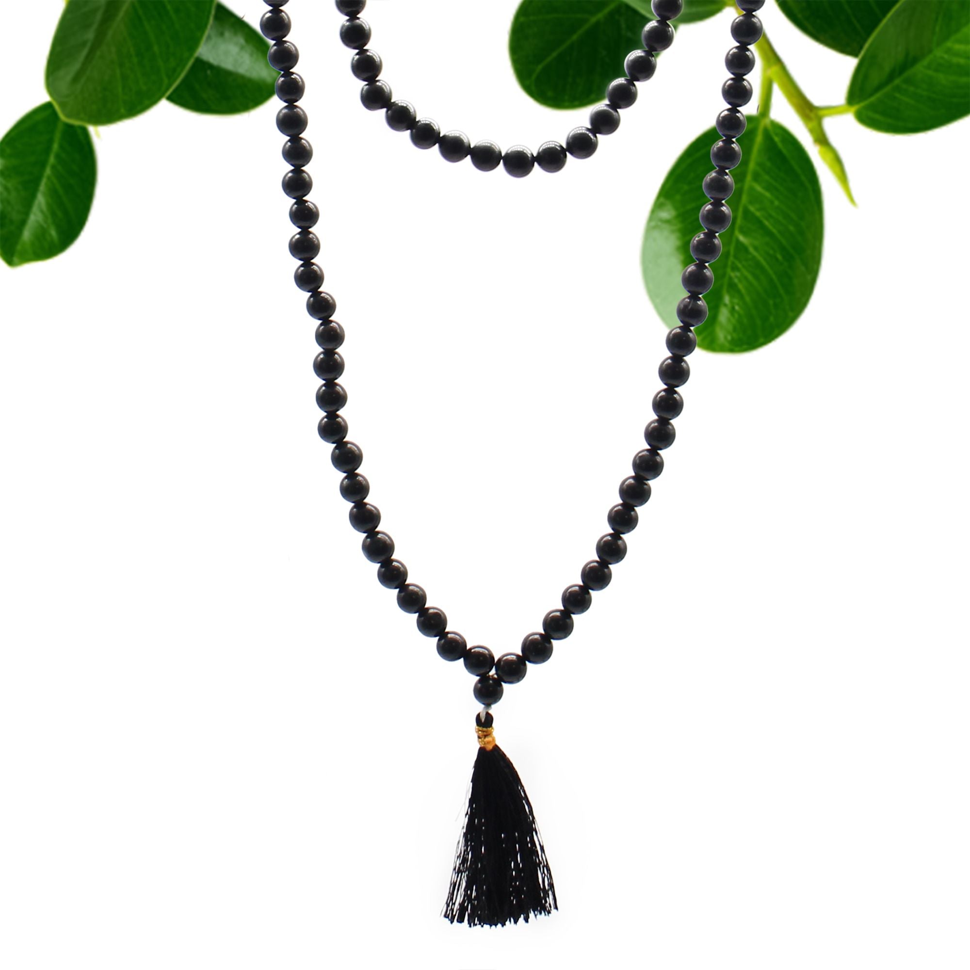 Mala de 108 perles – Agate noire