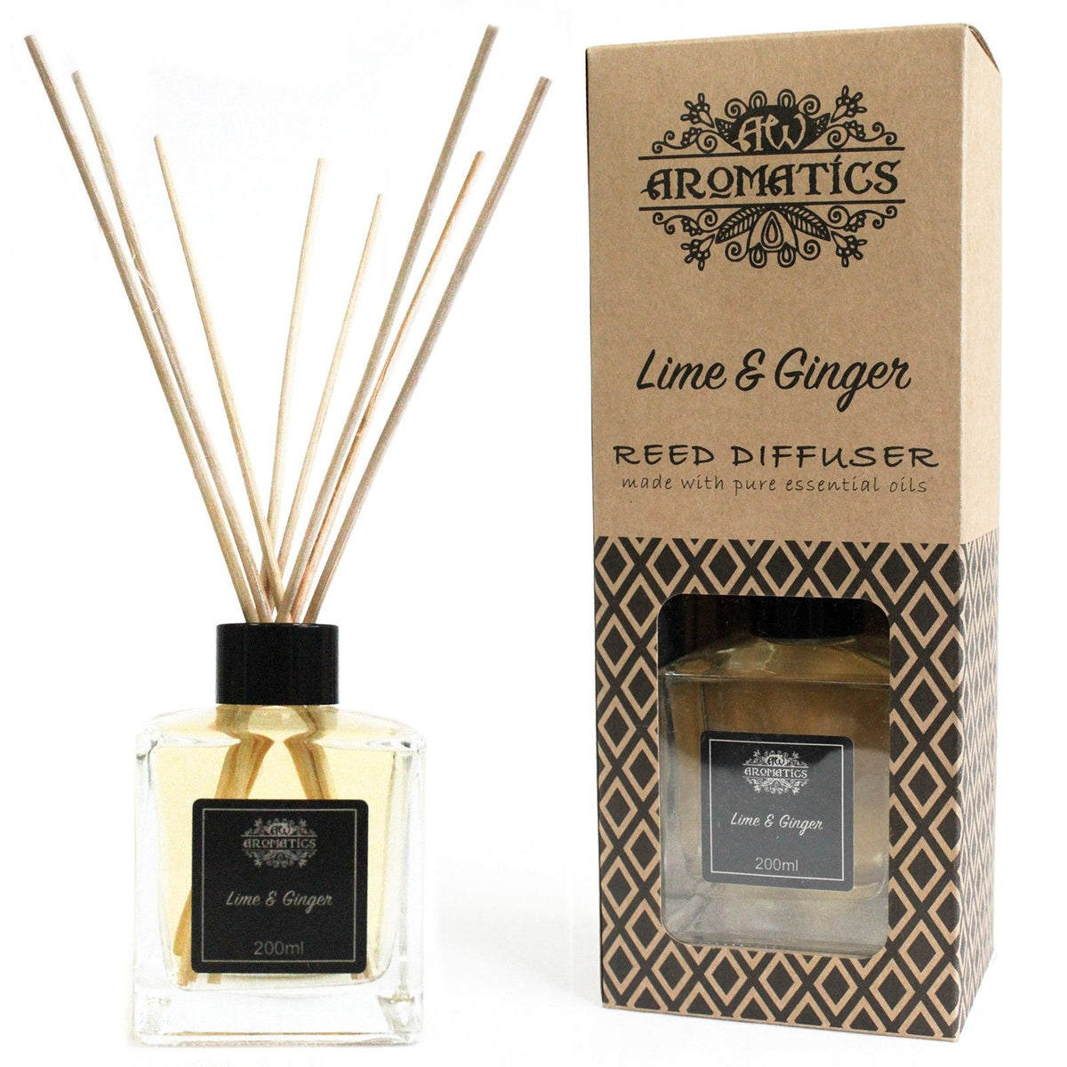 Diffuseur de parfum à bâtonnets - Citron vert et gingembre - Bien-Être Spirituel