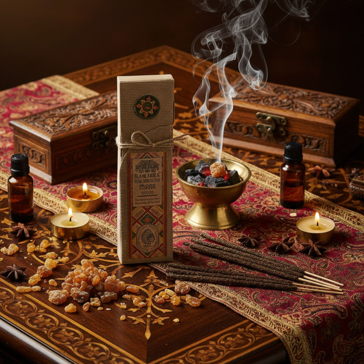 Bâton d'encens de résine rituelle – Myrrhe - Bien-Être Spirituel