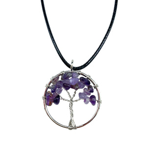 Pendentif Arbre de Vie - Améthyste - Bien-Être Spirituel