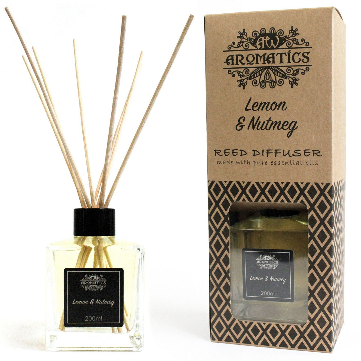 Diffuseur de parfum à bâtonnets - Citron et Muscade - Bien-Être Spirituel