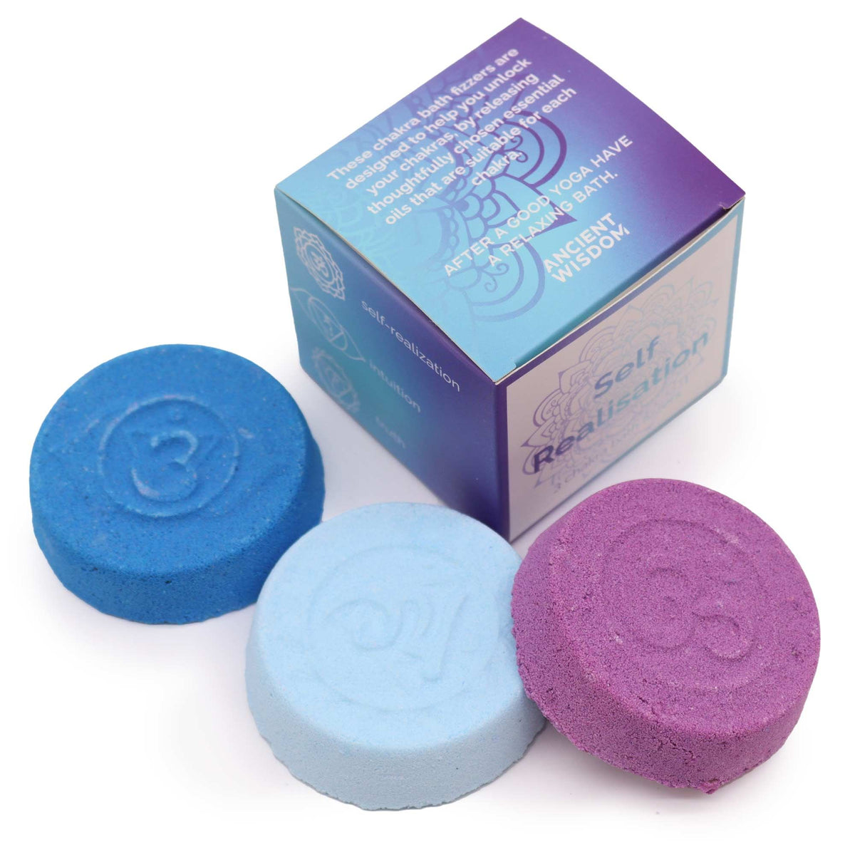 Galet de bain effervescent Chakra – Réalisation de soi - Bien-Être Spirituel