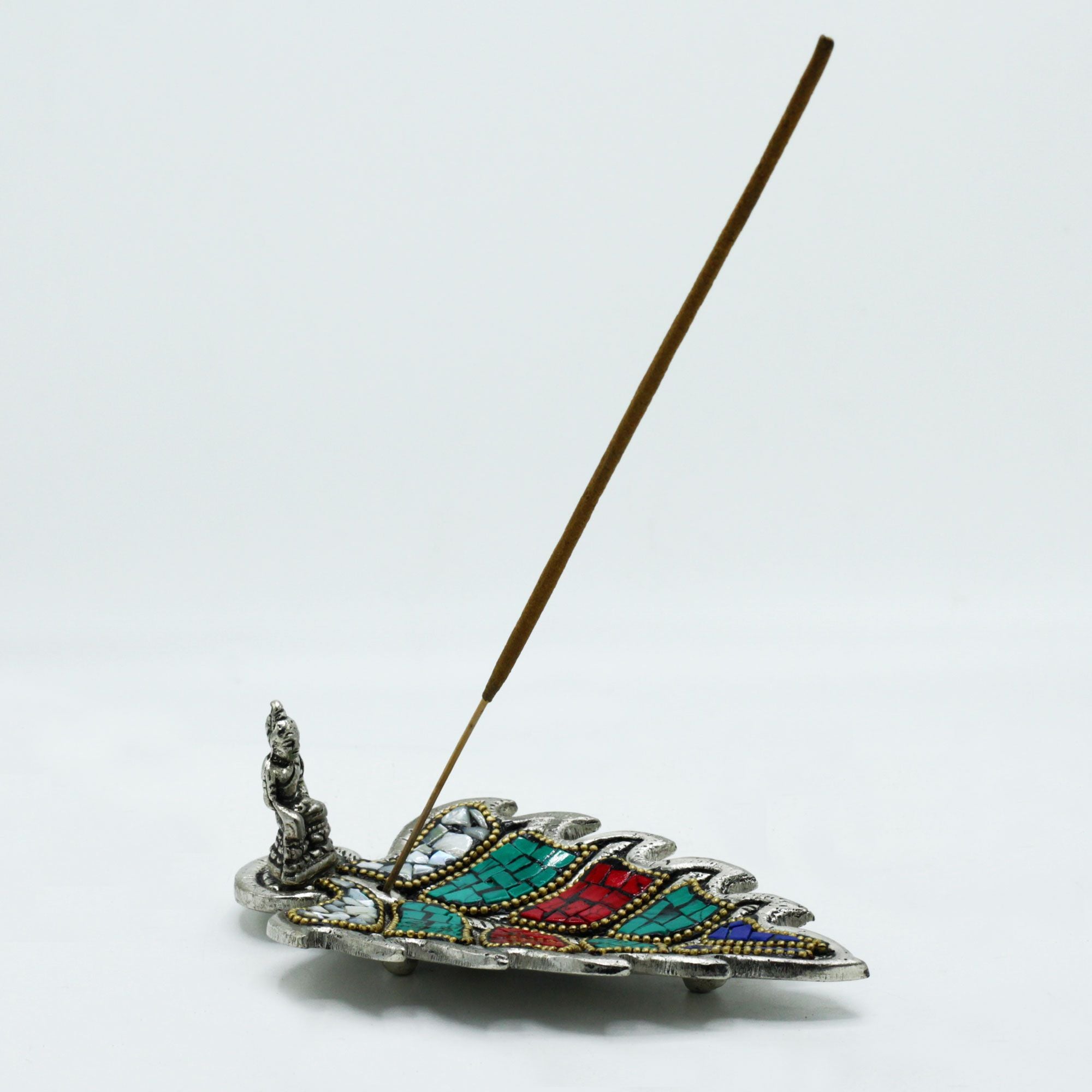 Porte-encens tibétain Feuille de Bouddha