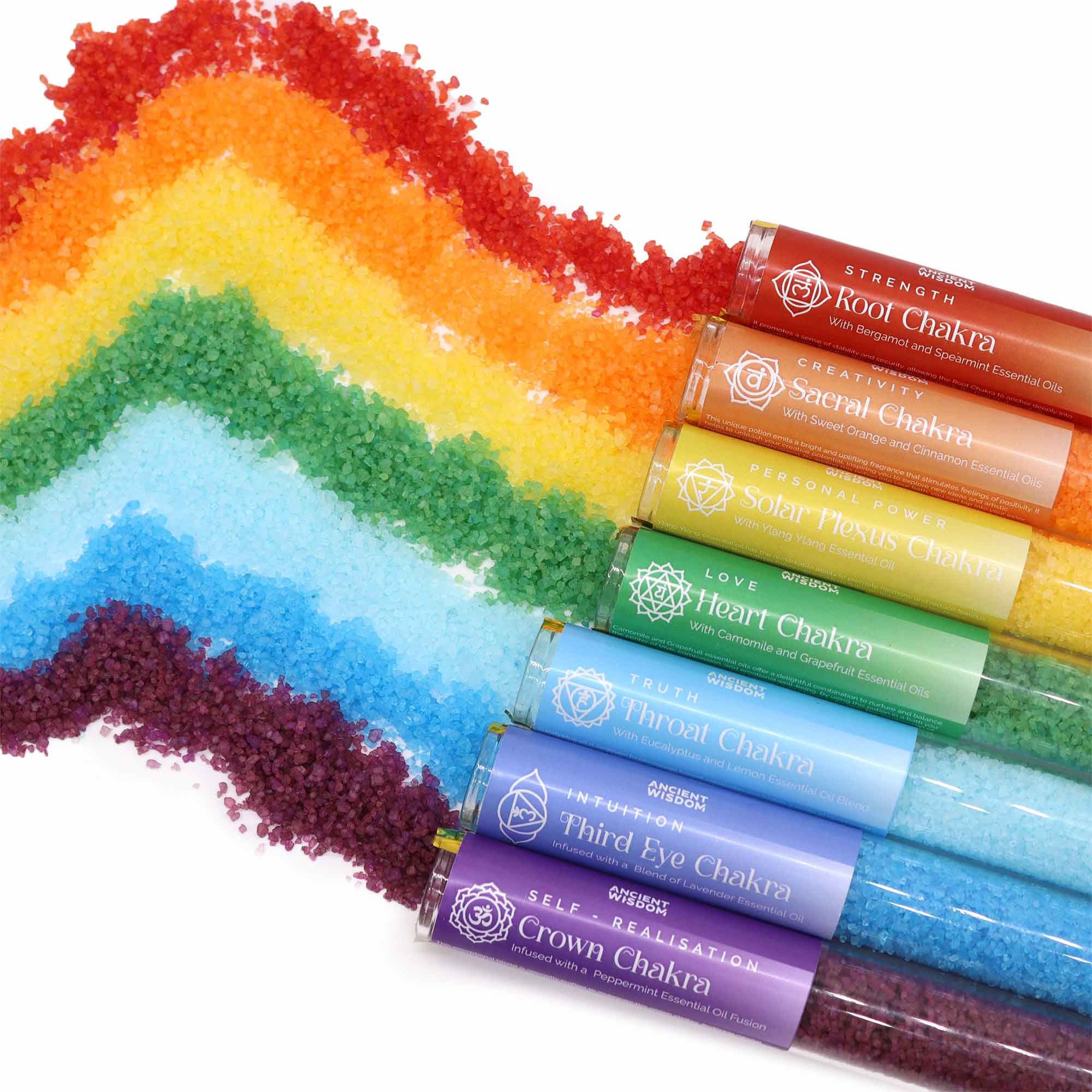 Coffret découverte de 7 sels de bain des chakras