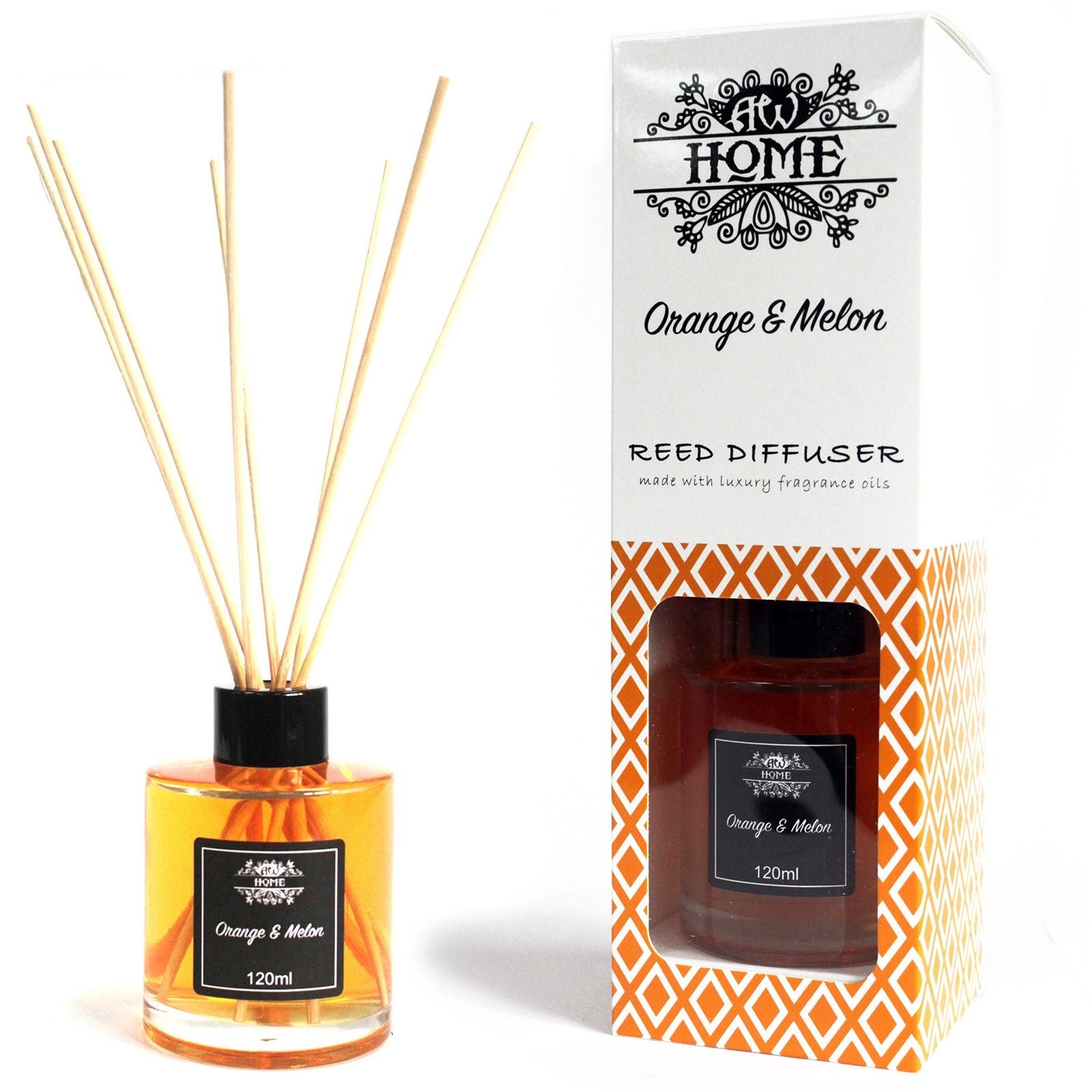 Diffuseur de parfum à bâtonnets - Orange et Melon