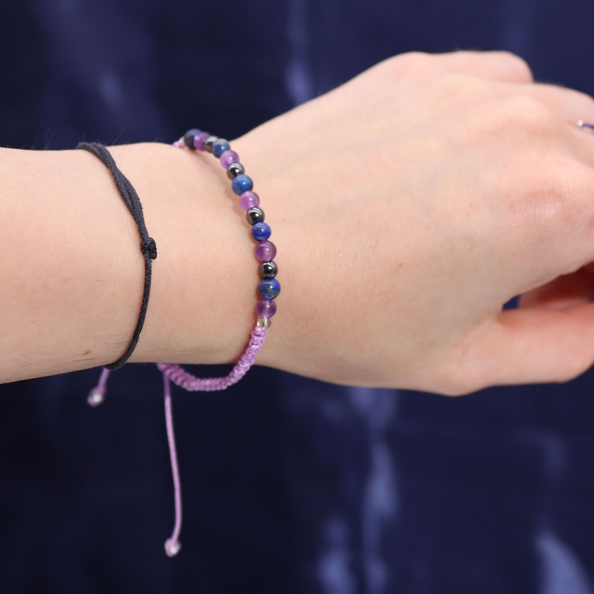 Bougie zodiaque du Verseau avec bracelet en pierre précieuse