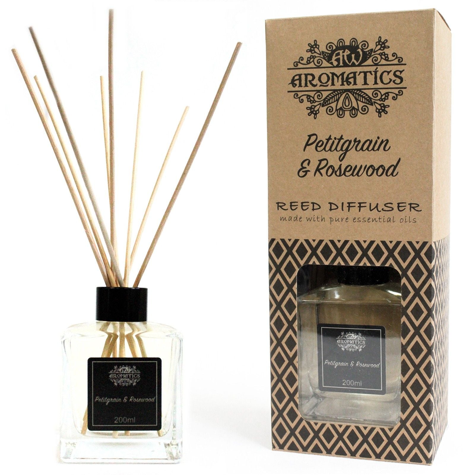 Diffuseur de parfum à bâtonnets - Petitgrain et bois de rose