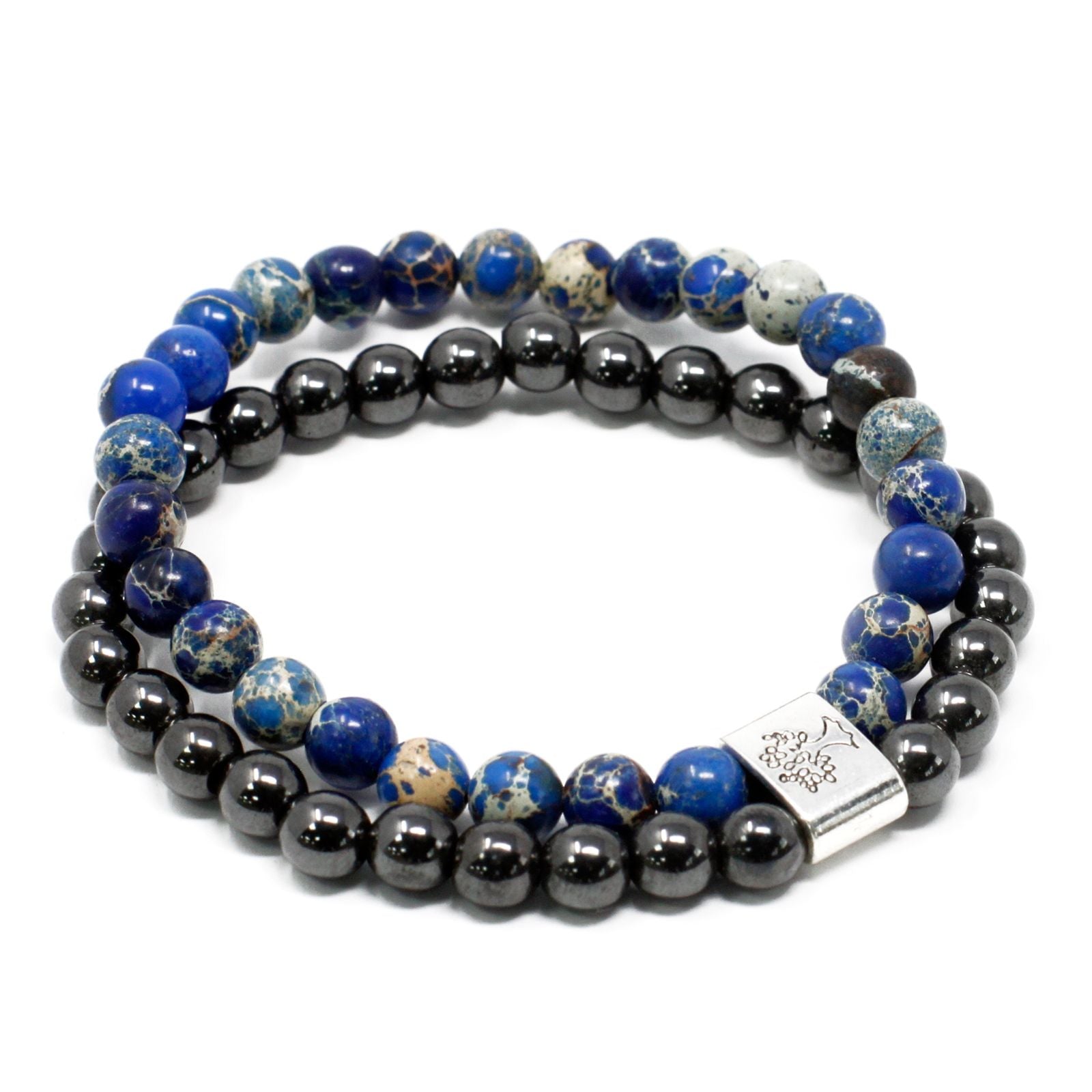 Bracelet magnétique en pierre précieuse sodalite
