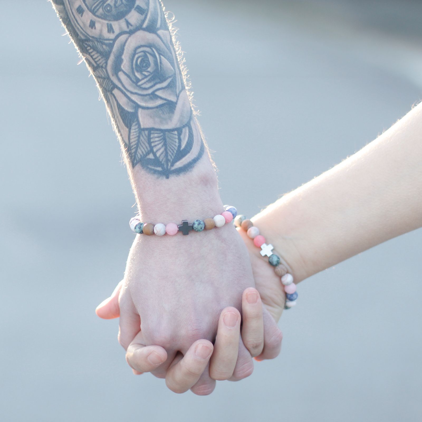 Bracelets d'amitié en pierres fines – Harmonie – Pierres aux couleurs de l'arc-en-ciel