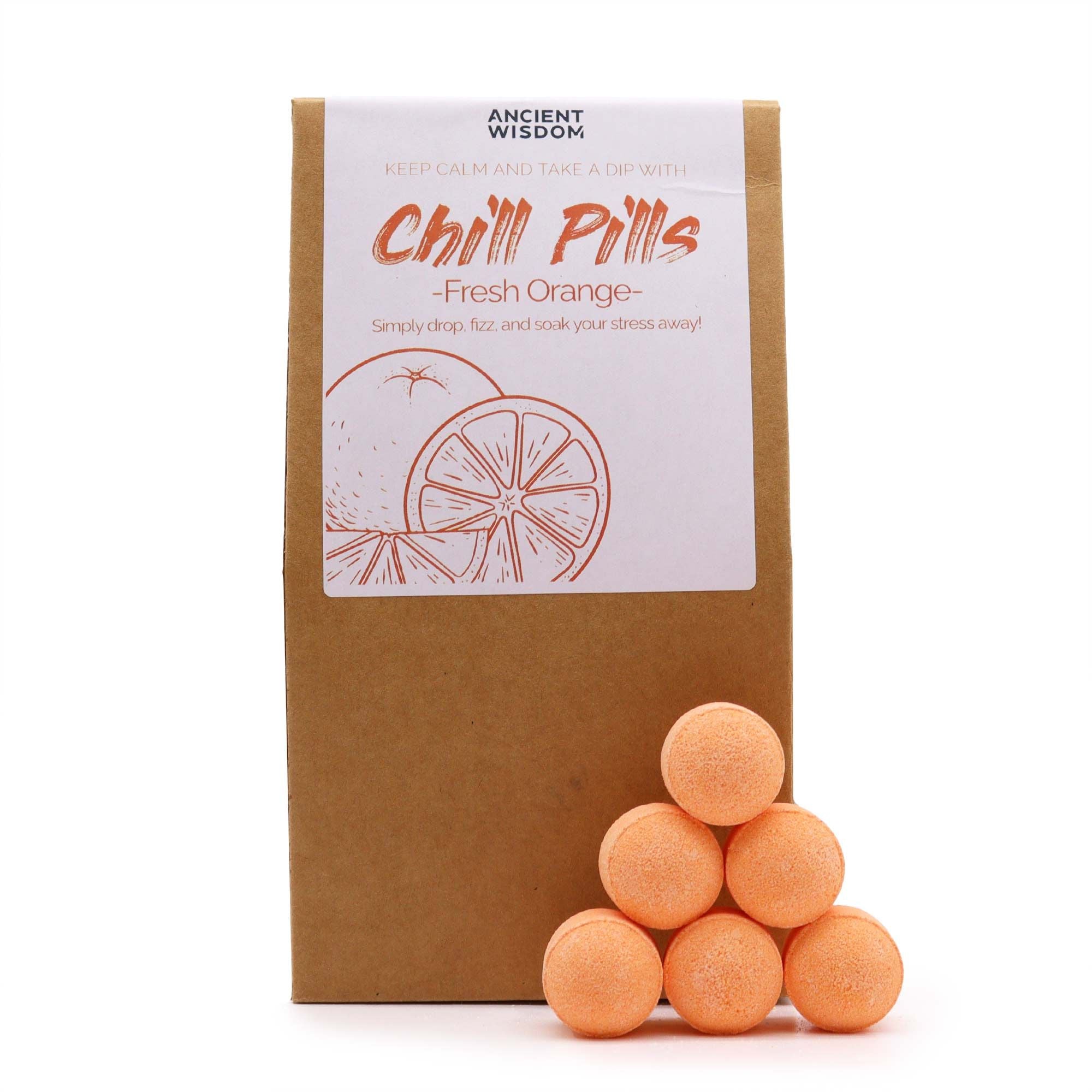 Galets de bain relaxants – Orange fraîche