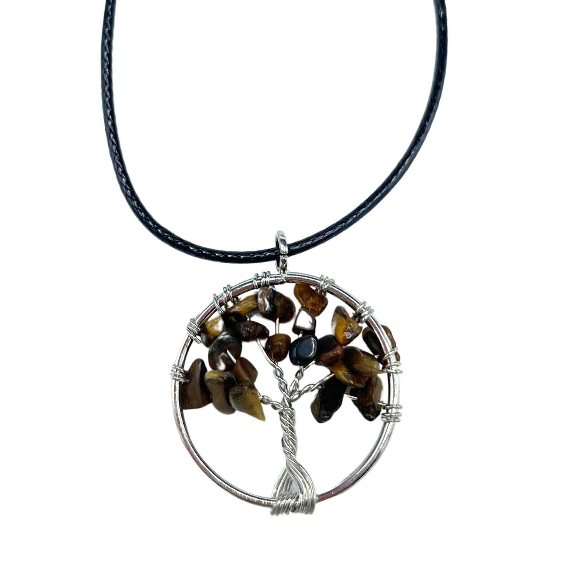 Pendentif Arbre de Vie - Œil de Tigre