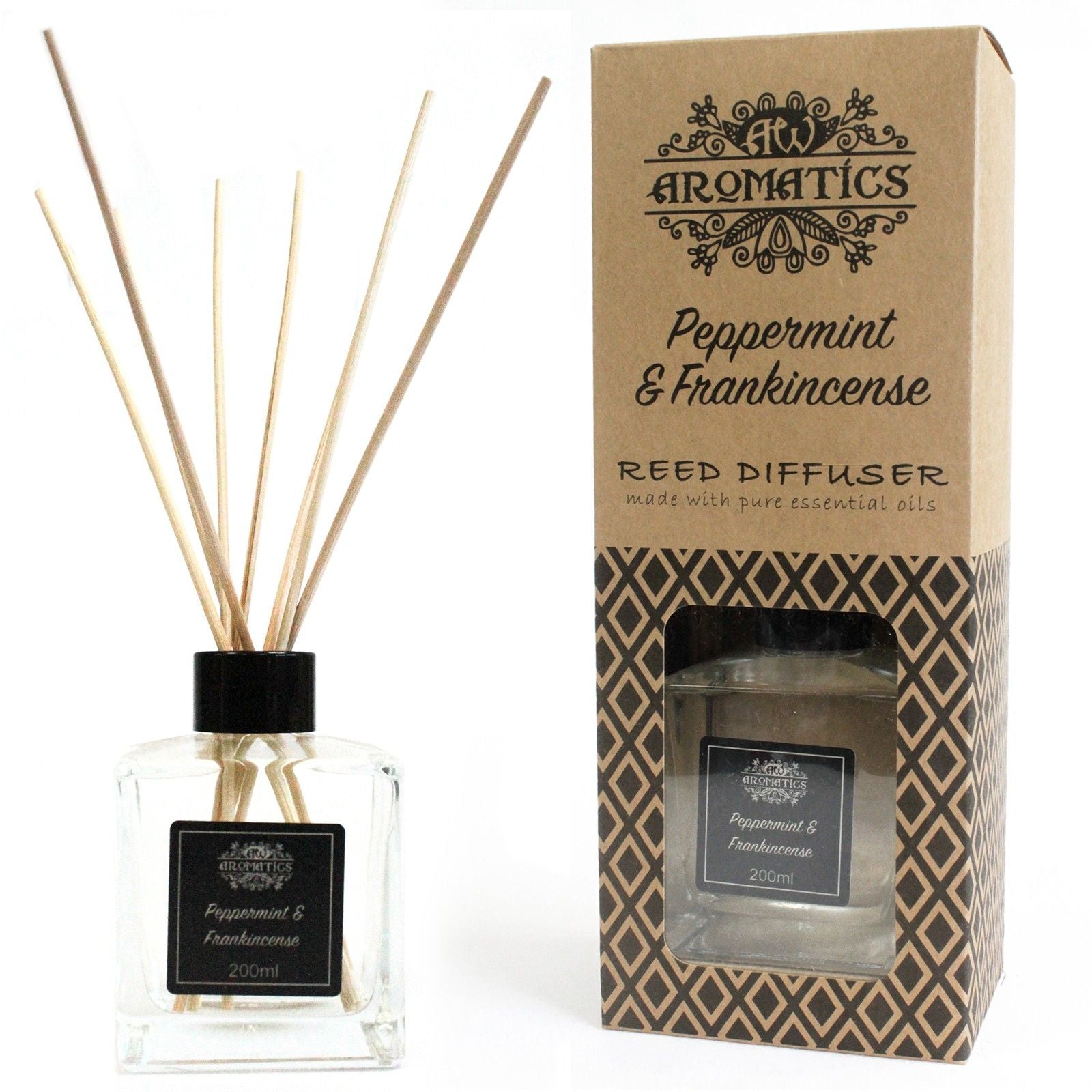 Diffuseur de parfum à bâtonnets - Menthe poivrée et encens