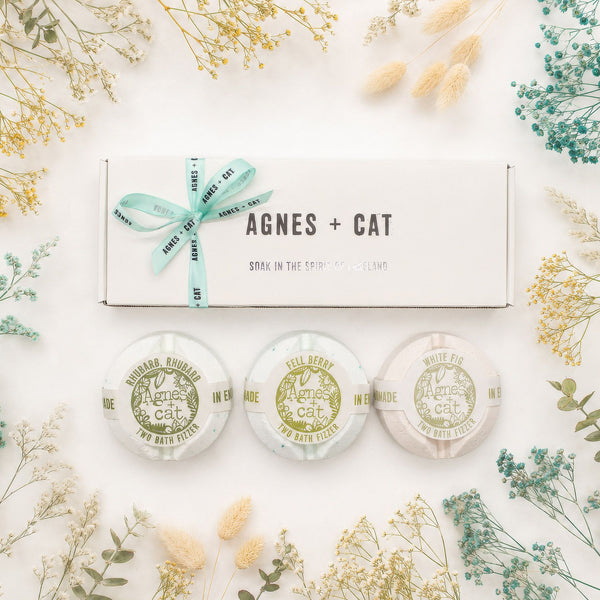 Coffret cadeau de bombes de bain Agnes+Cat – Baies et Figues - Bien-Être Spirituel