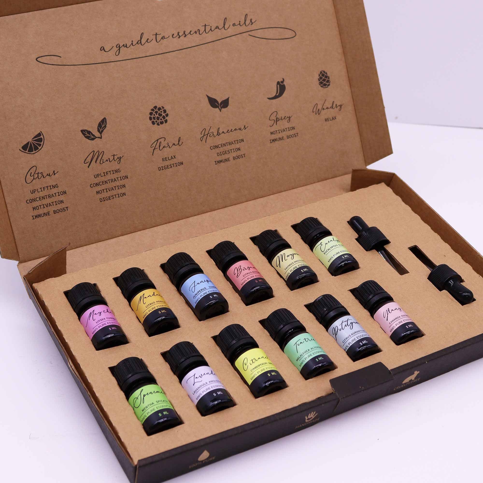 Coffret d'huiles essentielles d'aromathérapie - Printemps