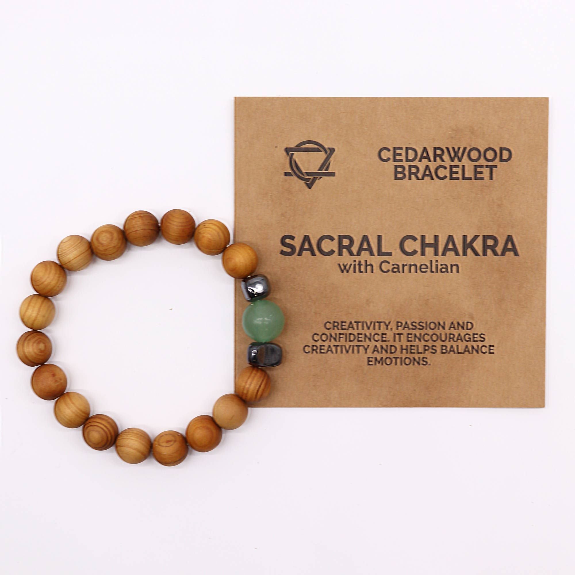 Bracelet en bois de cèdre et aventurine