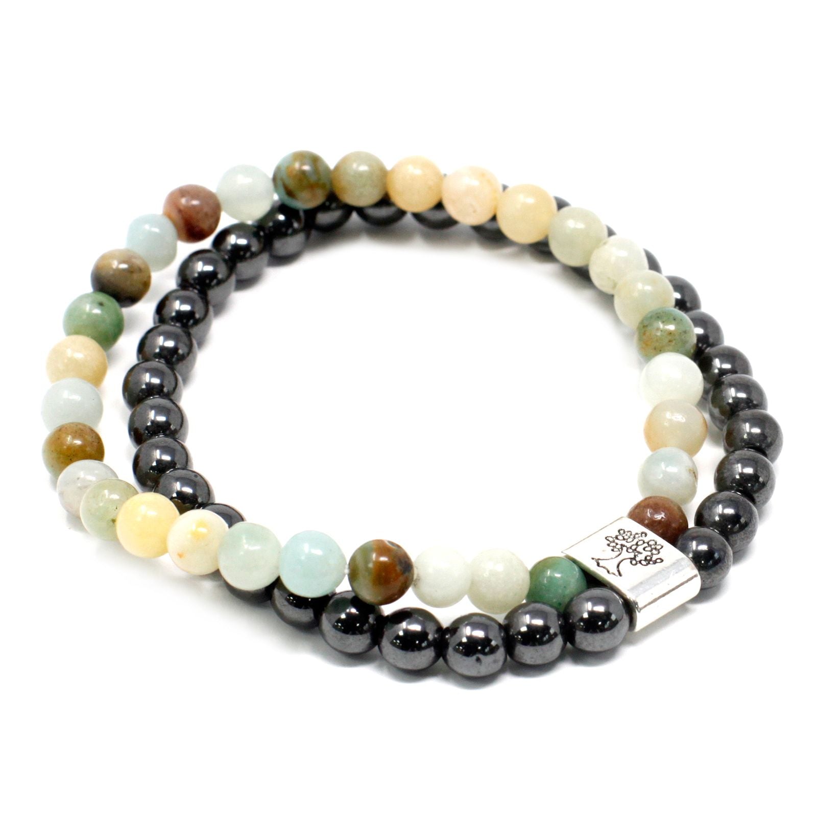 Bracelet magnétique en pierre précieuse Amazonite