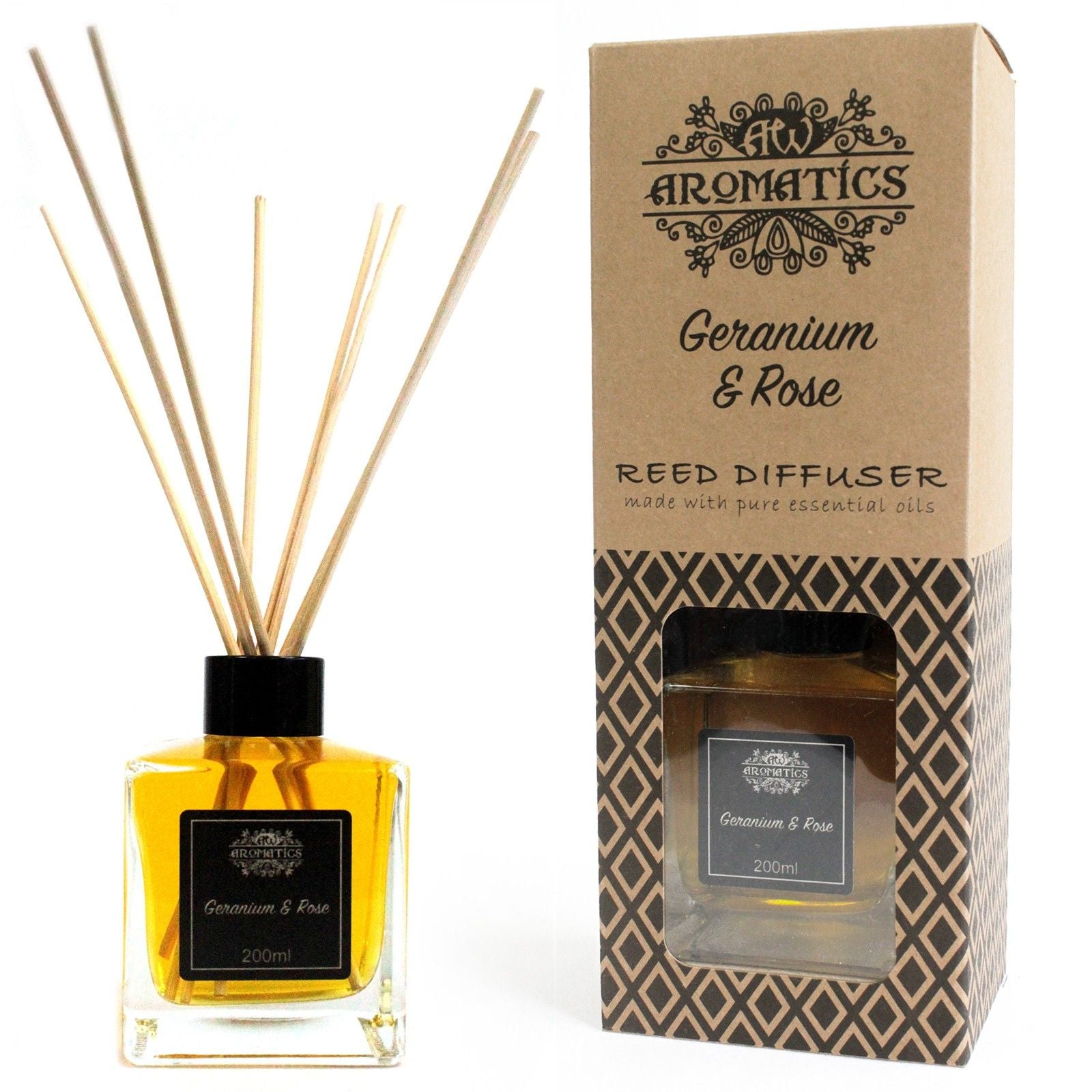 Diffuseur de parfum à bâtonnets - Géranium et rose