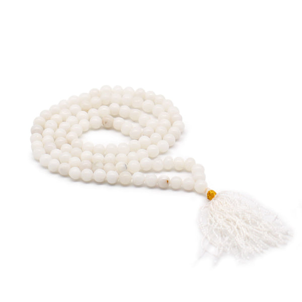 Mala de 108 perles – Quartz blanc
