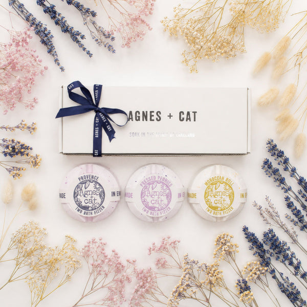 Coffret cadeau de bombes de bain Agnes+Cat – Jardin Secret - Bien-Être Spirituel