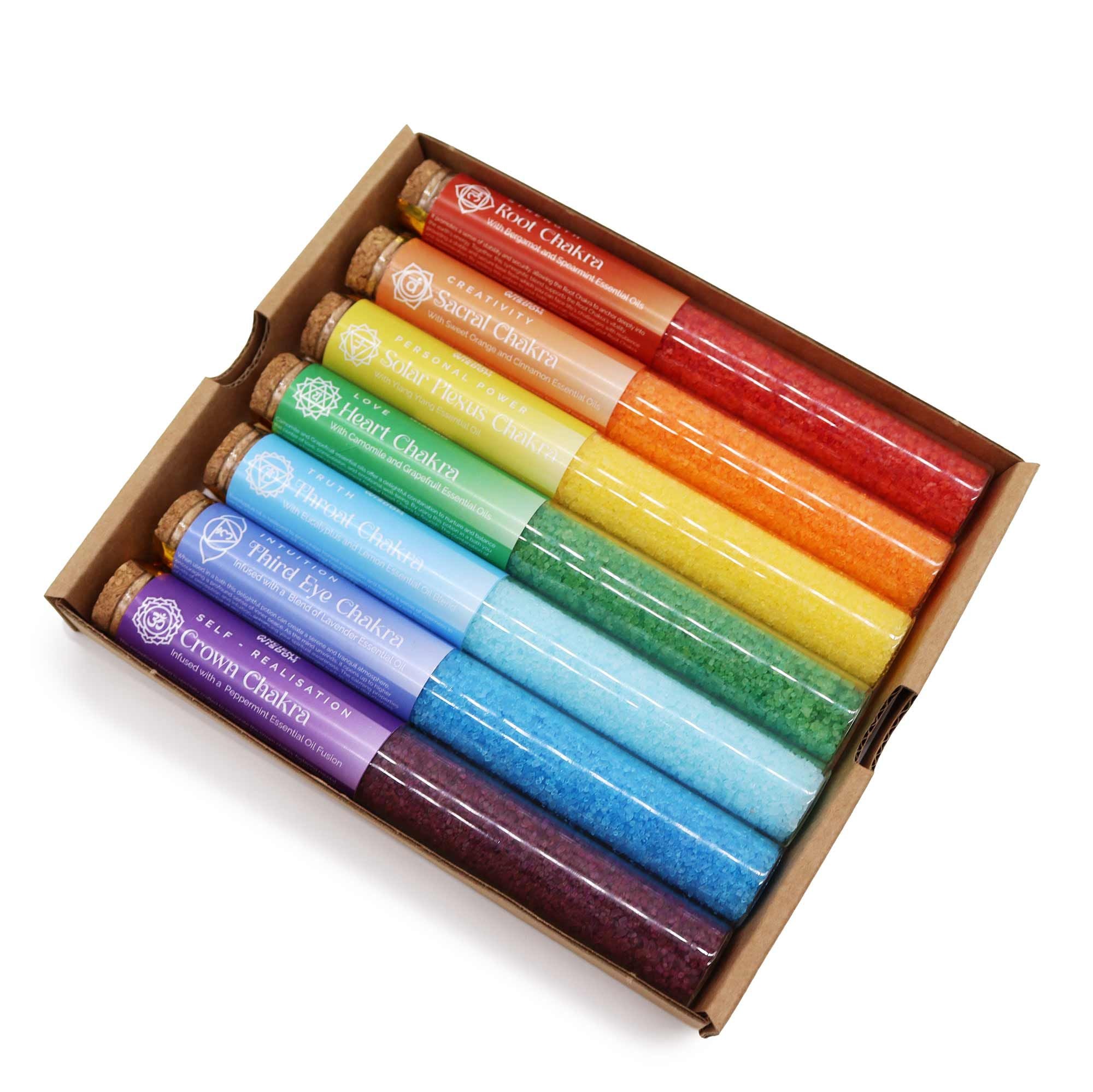 Coffret découverte de 7 sels de bain des chakras