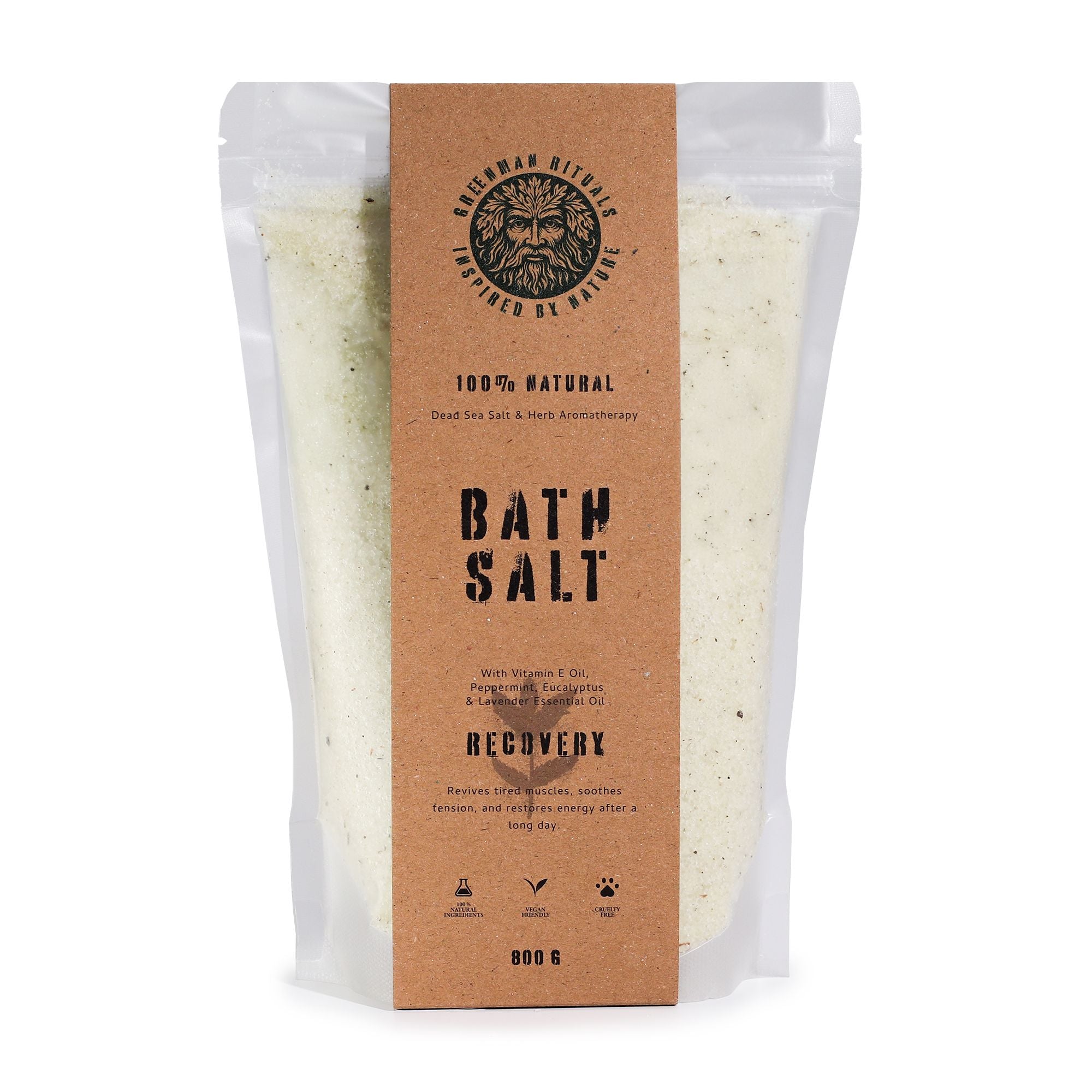 Sel de bain d'Epsom aromathérapie au menthol Récupération Greenman Rituals