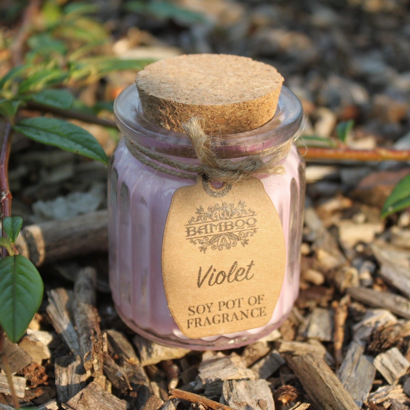 Bougies parfumées à la violette