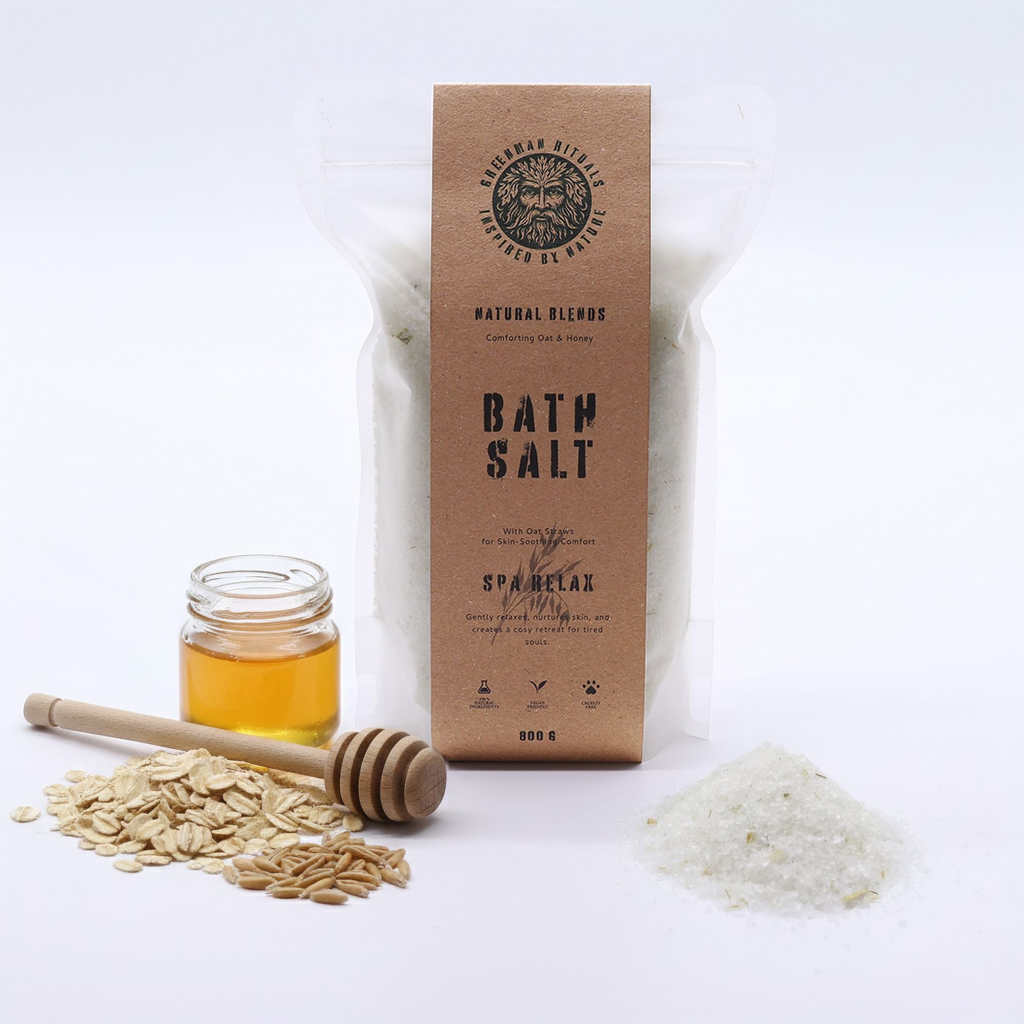 Sel de bain d'Epsom à l'avoine et au miel Greenman Rituals
