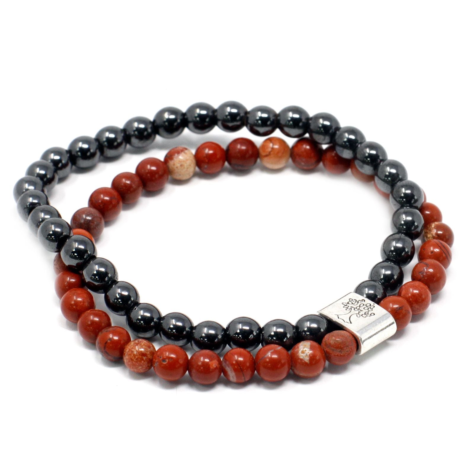 Bracelet magnétique en pierre précieuse rouge