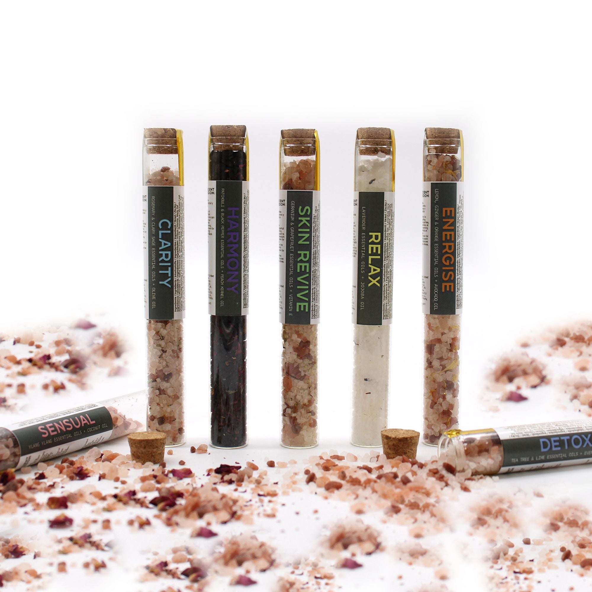 Coffret de 7 flacons de sels de bain