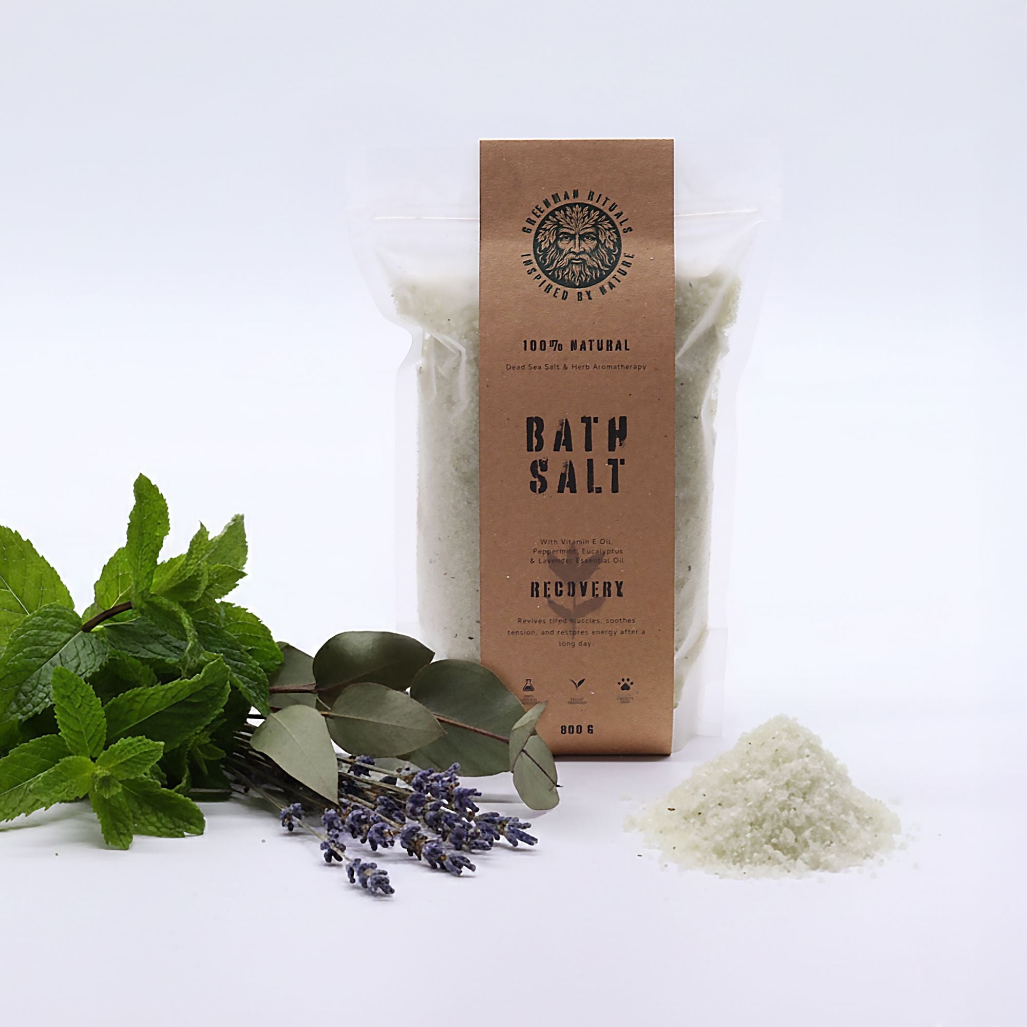 Sel de bain d'Epsom aromathérapie au menthol Récupération Greenman Rituals