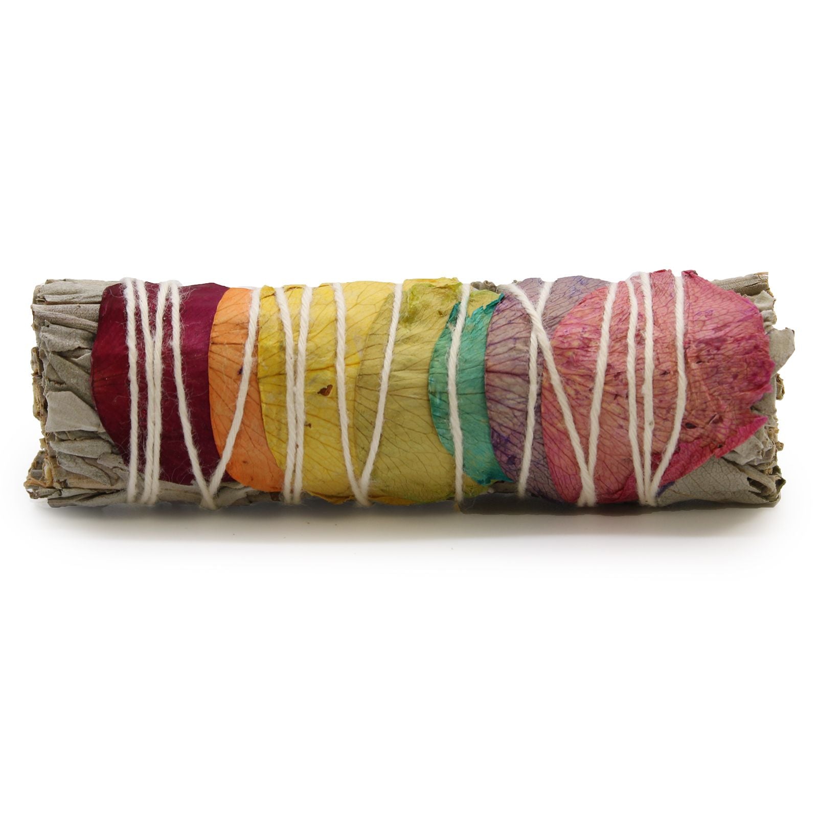 Bâton de fumigation - 7 chakras, pétales de rose, sauge, 10 cm