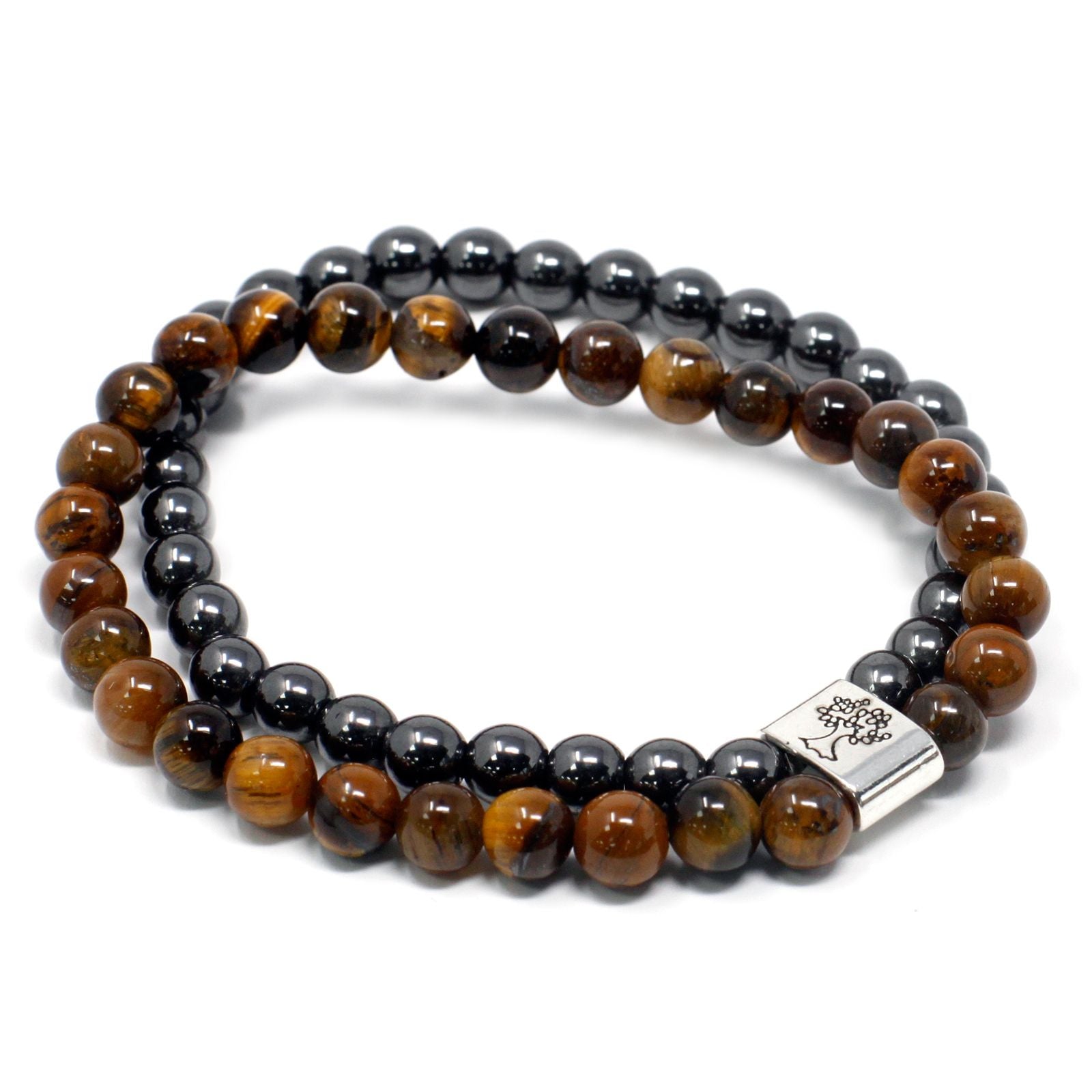 Bracelet magnétique en pierre précieuse œil de tigre