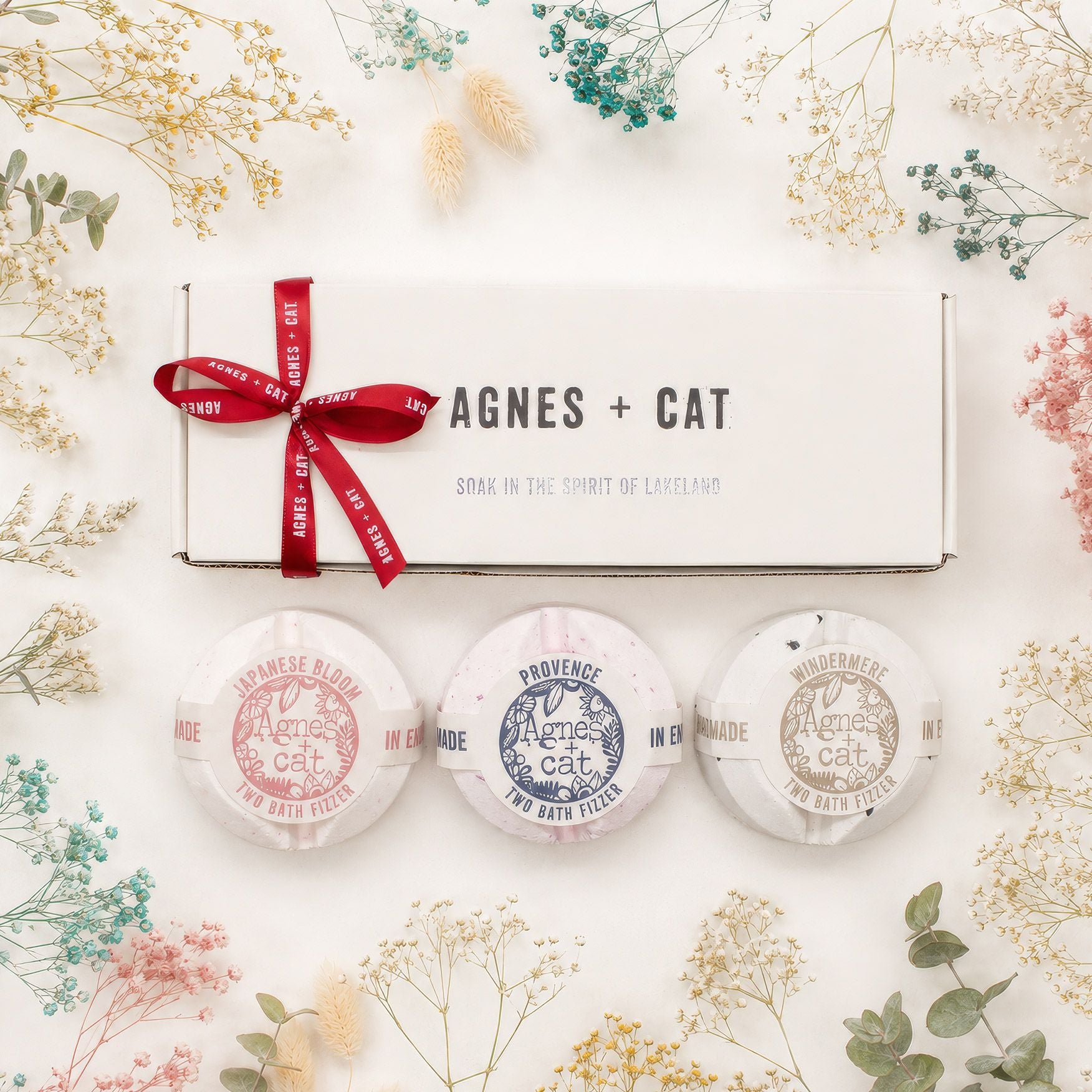 Coffret cadeau de bombes de bain Agnes+Cat – Sélection Lake District
