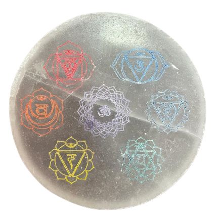 Plaque de rechargement 10 cm – Motif Chakras