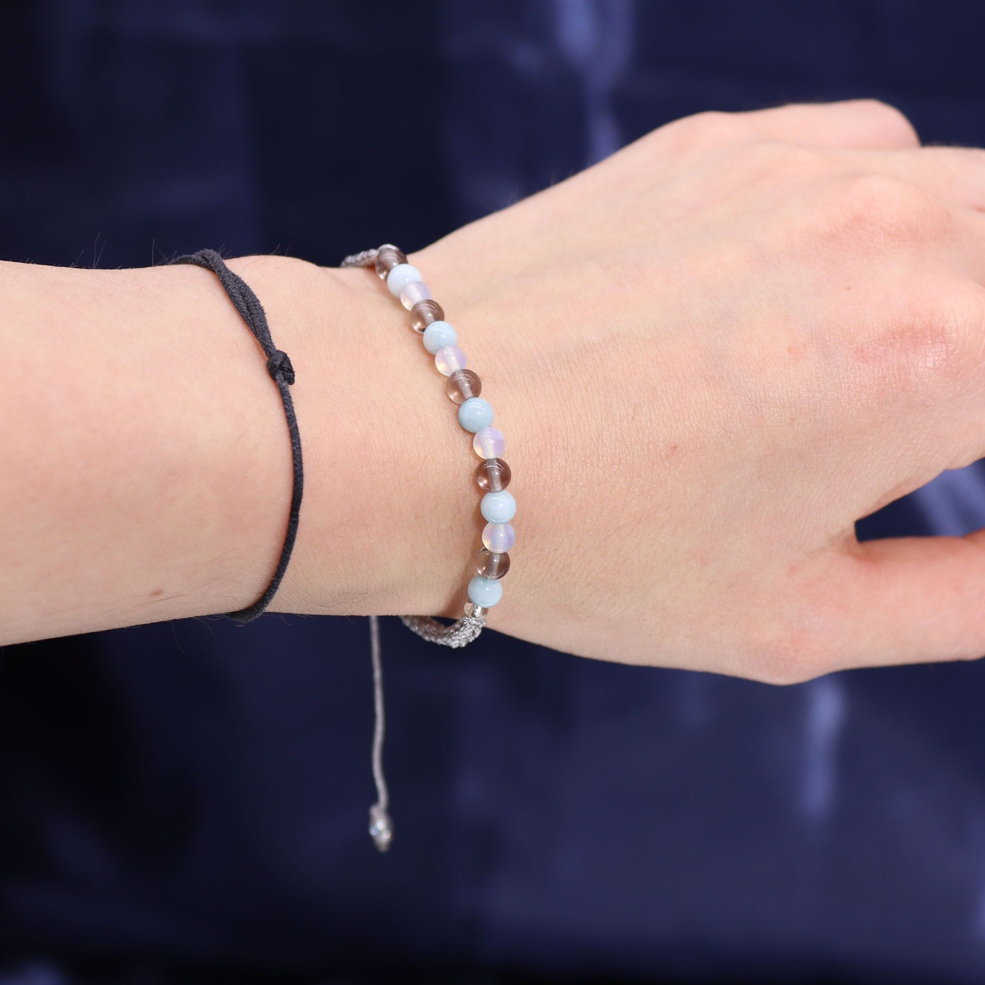 Bougie zodiaque du Cancer avec bracelet en pierre précieuse