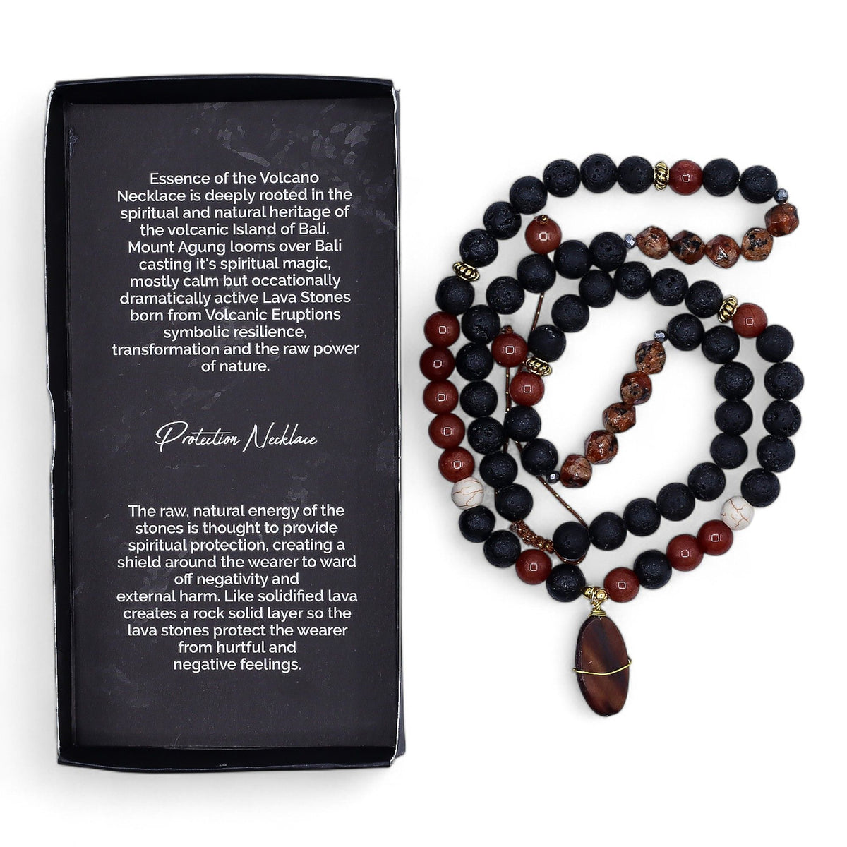 Collier Mala « Essence du volcan » – Protection - Bien-Être Spirituel