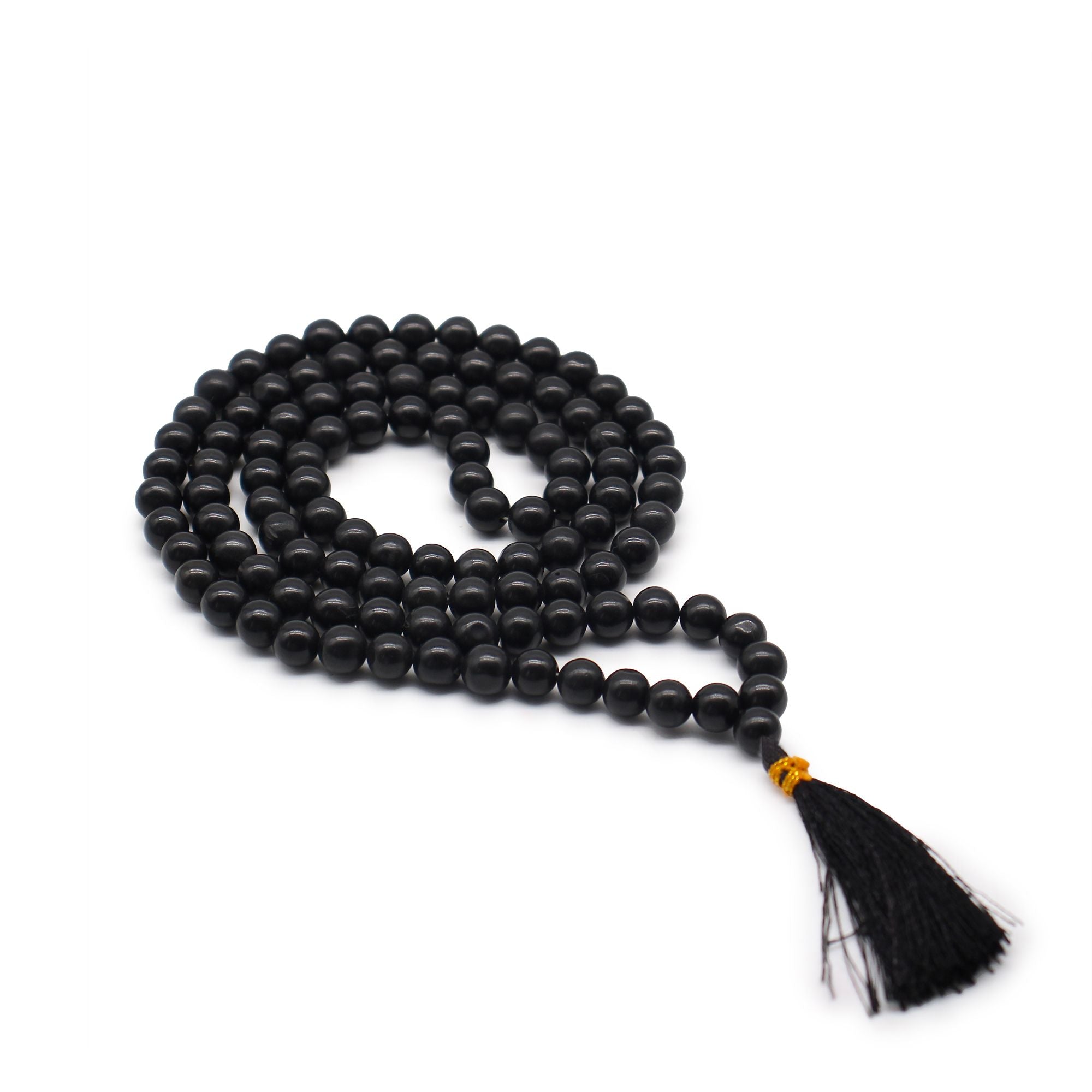 Mala de 108 perles – Agate noire